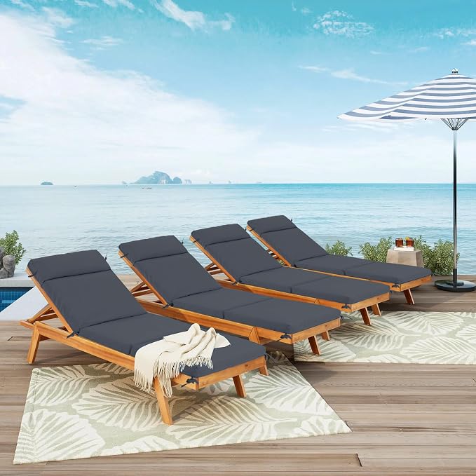 Chaise Lounge Cushion 72x21x3 Inch – Set of 2 Outdoor Lounge Chair Cushions - Image 8