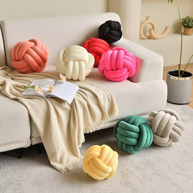 Decorative Throw Knot Pillow Ball - Image 6