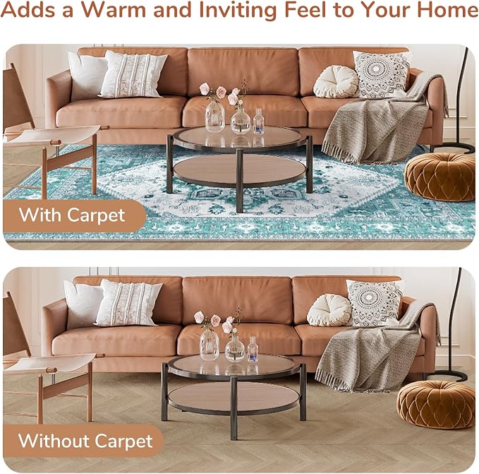 OPPODREAM Thin Area Rugs 4x6, Low-Pile Washable Rugs 4x6 - Image 8