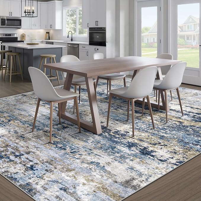 Area Rugs 8x10 for Living Room: Washable Rug Modern Abstract Neutral Soft - Image 7
