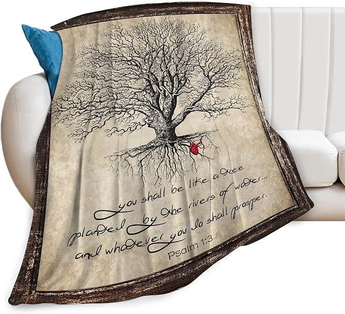 Christian Bible Tree of Life Throw Blanket by citari