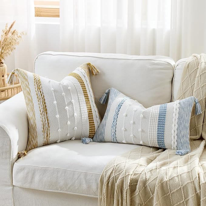 Boho Pillow Cover 18x18 Mustard Yellow - Image 5