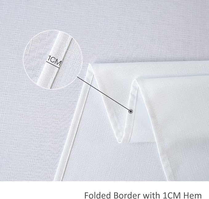 maxmill Slubby Texture Tablecloth Water Resistance Antiwrinkle Spillproof Soft - Image 6