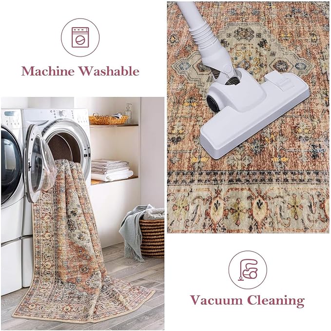 Lahome Oriental Washable Kitchen Runner Rug Non Slip, 2x8 Runners - Image 5