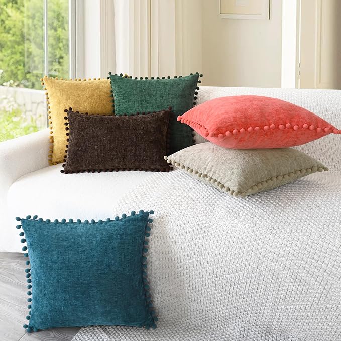CaliTime Christmas Throw Pillow Covers Decorative 22 X 22 Inches Pack of 2 Cozy - Image 4