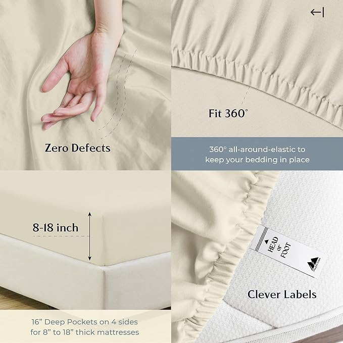Mayfair Linen 500 Thread Count Full Cotton Sheets - Image 5