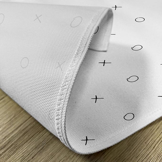 Ambesonne Xo Place Mats Set of 4, Hand Drawn Geometrical Pattern Classic Game - Image 5