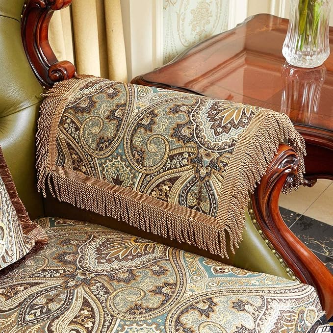 LUFEIJIASHI Luxury Couch Arm Covers, Washable Armrest Protectors - Image 3