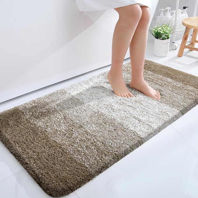 OLANLY Bathroom Runner Rugs 47x24, Extra Soft Absorbent Microfiber Bath Rugs by OLANLY