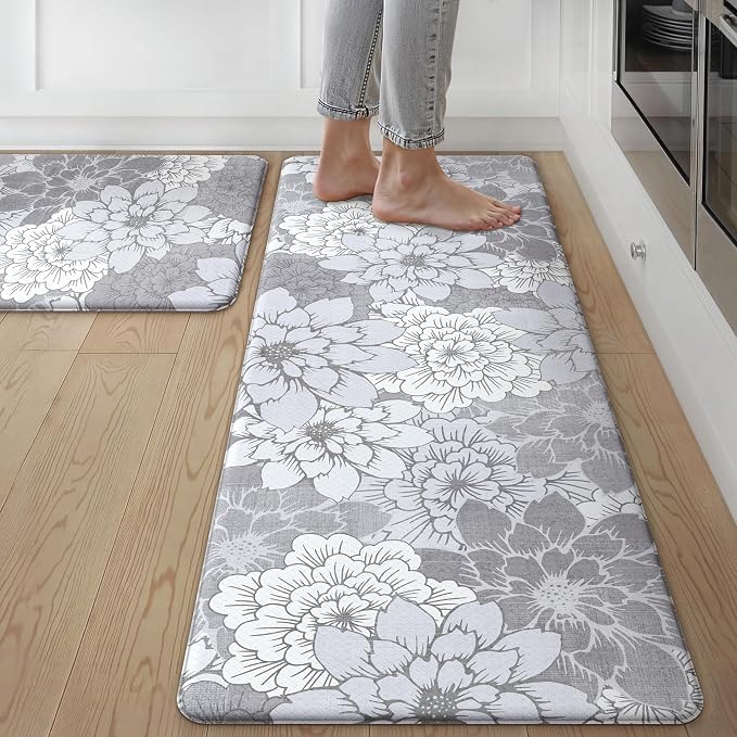 GENIMO Kitchen Mats for Floor, Kitchen Rugs Non Slip Washable Sets of 2 by GENIMO