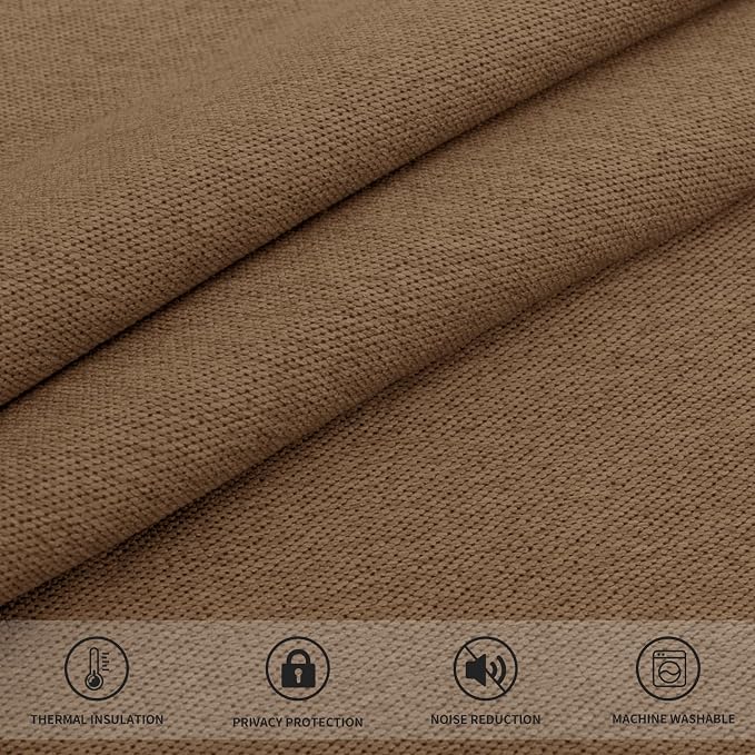 Easy-Going Linen Look Blackout Curtain Grommet Window Curtain Drapes - Image 7