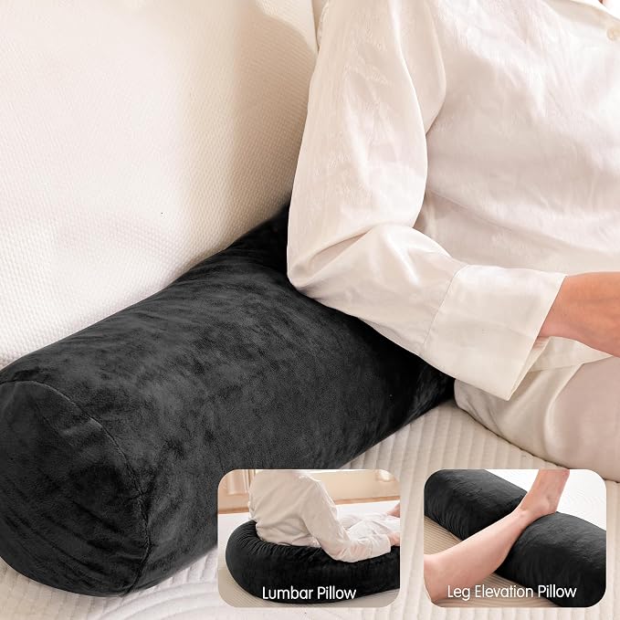 SyMax 7.8"x60" Body Pillow for Queen Bed, Bolster w/Removable Polyester Cover - Image 7