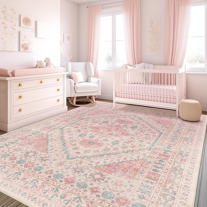 zesthome Pink Rug by Zesthome