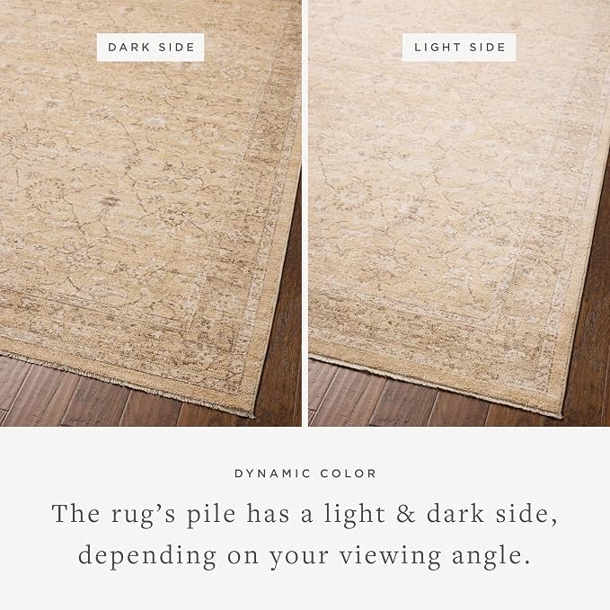 Loloi Chris Loves Julia Palma Collection PLM-10 Wheat/Bark 2'-7" x 12'-0" - Image 3