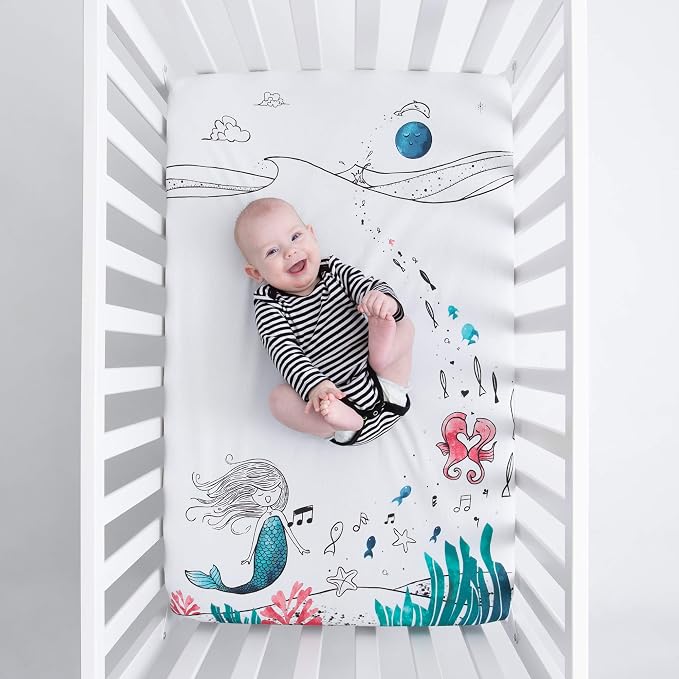 JumpOff Jo - Fitted Mini Crib Sheet - Image 2