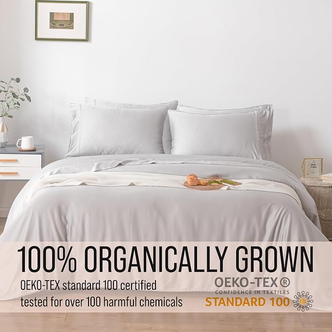 Bella Coterie 6 Piece Luxury Bamboo Viscose Split Top King Size Sheet Set | 34" - Image 5