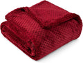 PAVILIA Maroon Red Throw Blanket by PAVILIA