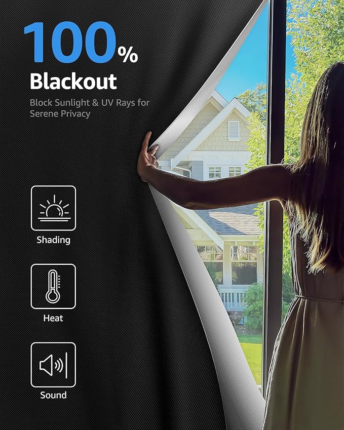 Sumobaby Blackout Curtains Portable 24"x84", No Drill Door Curtains - Image 2