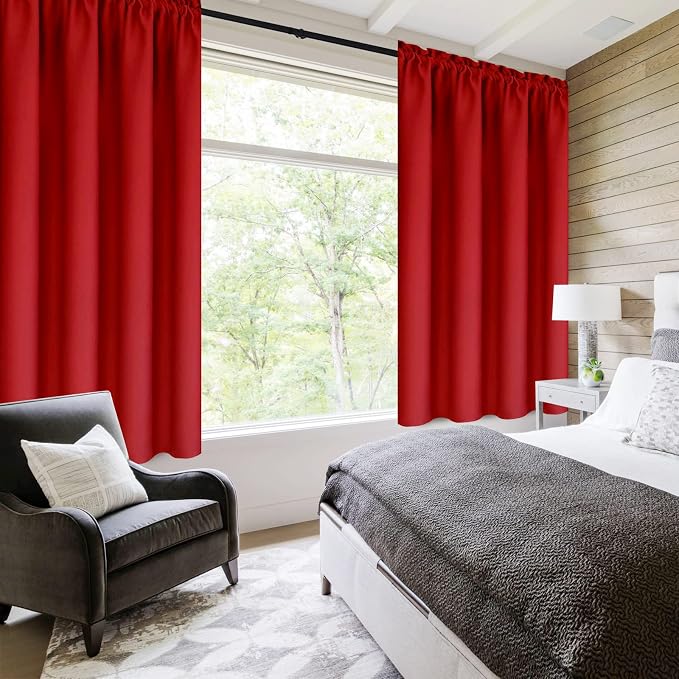 DWCN Christmas Blackout Curtains Room Darkening Thermal Insulated Bedroom - Image 2