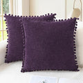 CaliTime Throw Pillow Covers Decorative 16 X 16 Inches Pack of 2 Cozy Solid by CaliTime