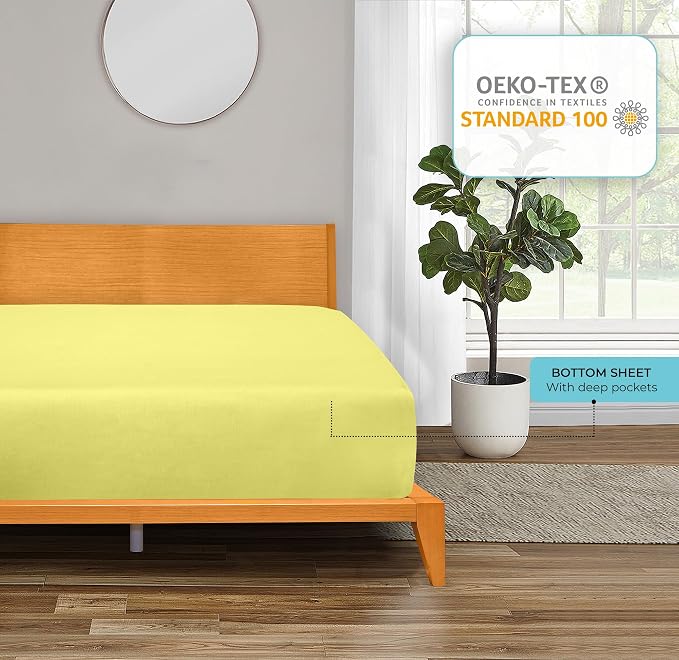 ROYALE LINENS 300 Thread Count 100% Long Staple Combed Cotton Fitted Sheet Full - Image 6