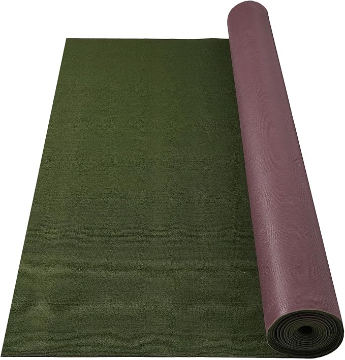 Marine Carpet, 6 FT x 18 FT Olive Green Indoor Outdoor Carpet 0.2" Thick by Unknown