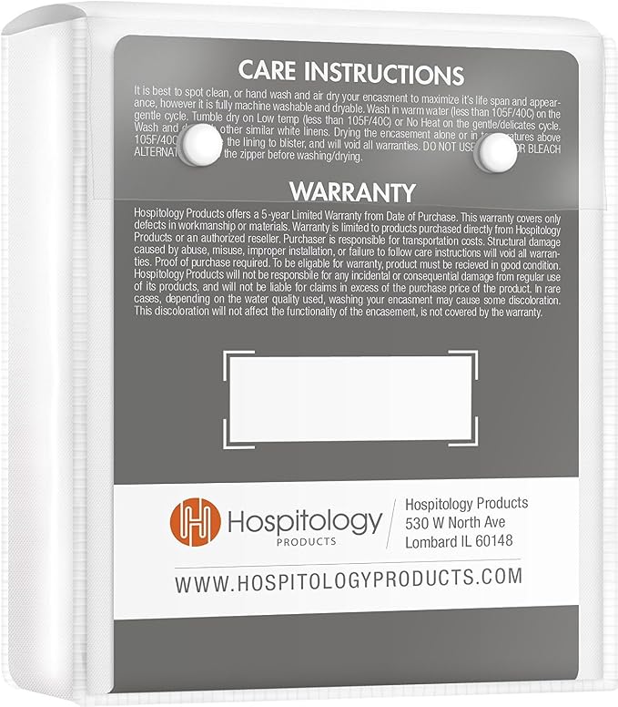 HOSPITOLOGY PRODUCTS Pillow Encasement- Zippered Bed Bug Dust Mite Proof - Image 2