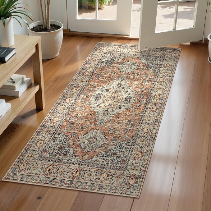 Lahome Oriental Small Area Rug, 2x4 Soft Washable Rugs by Lahome