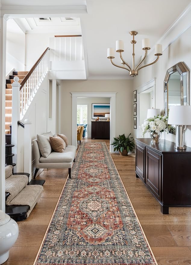 Lahome Oriental Hallway Runner Rug, 2.5x12 Washable Runners - Image 4