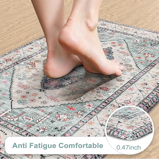 KIMODE Farmhouse Kitchen Mats, Anti Fatigue Kitchen Rugs Sets of 2, Non Slip - Image 2
