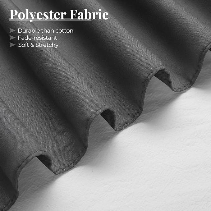RIMELA Dark Grey Bed Skirt for Queen Size Beds & Matresses Wrap Around Elastic - Image 6