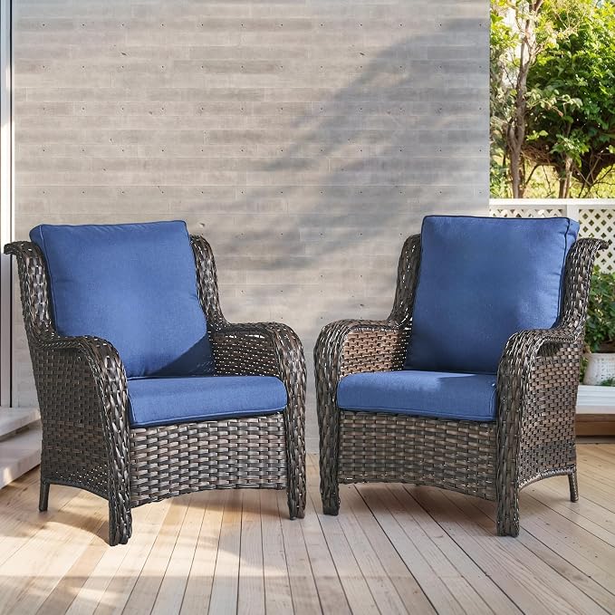 Outdoor Chair Cushions- 22 X 25 Inch High Density Sponge Patio Cushions Deep - Image 2