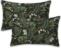 Spring Floral Throw Pillow Covers Set of 2 Green Herbs Botanical Pillow Covers by Naqiuli
