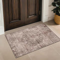 2x3 Small Rugs for Entryway, Rustic Brown Washable Non Slip Throw Rugs for by HazoHaus