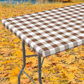 Smiry Rectangle Picnic Table Cloth, Elastic Waterproof Fitted Vinyl Tablecloths by Smiry