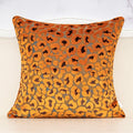 Alerfa Orange Floral Throw Pillow Cover 20 x 20 Inch Cut Velvet Sqaure Luxury by Alerfa