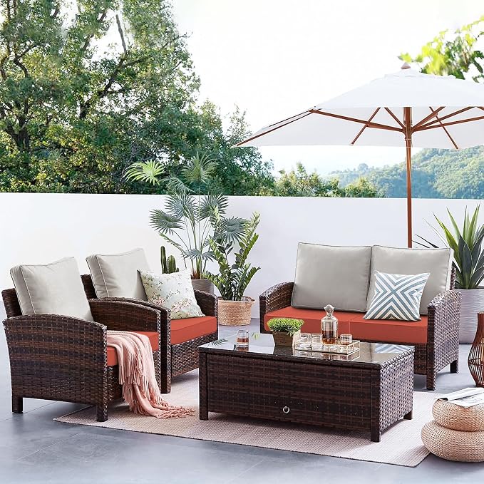 Favoyard Patio Chair Cushions 22 x 22 x 3 Inch Waterproof Outdoor Seat Cushions - Image 2