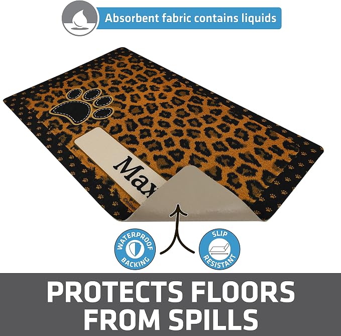 Drymate Personalized Pet Bowl Placemat, Custom Dog & Cat Food Feeding Mat - Image 3