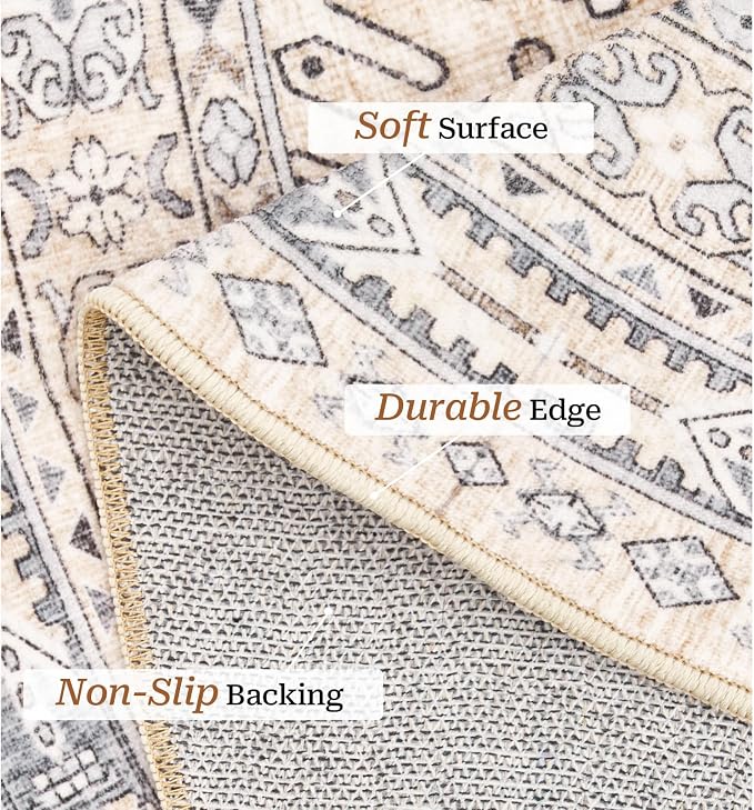 zesthome Washable Round Rug - 5ft Ultra-Thin Circle Area Rugs - Image 4