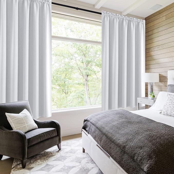 DWCN White Room Darkening Curtains - Image 4