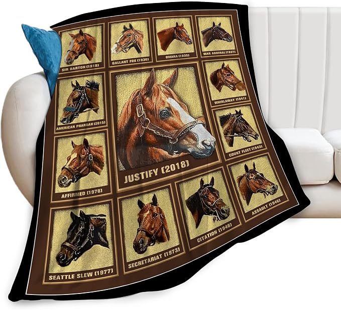 Racing Horses Blanket by citari