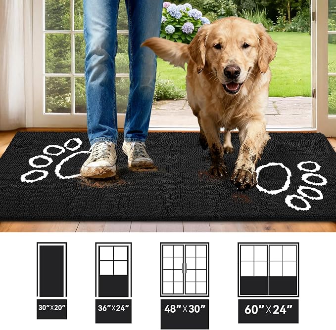 Bcoimo Super Absorbent Dog Door Mat, Pet Rugs - Image 2