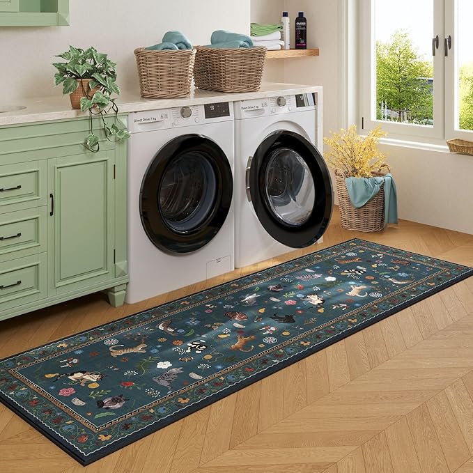 Rugcomf Runner Rug for Kitchen Non Slip 2'6''x8' Washable Rugs - Image 4