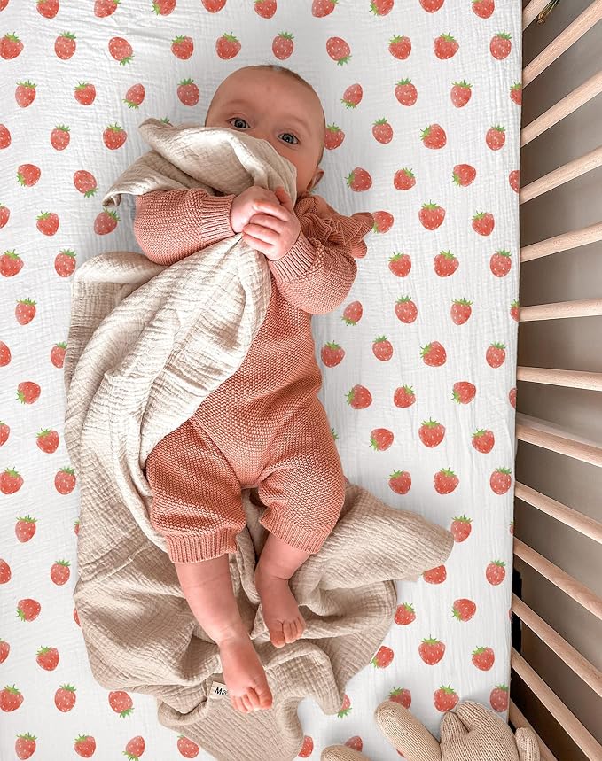 Muslin Bedside Bassinet Sheets 2 Pack, 33x20 Fitted Ultra Soft & Breathable - Image 6