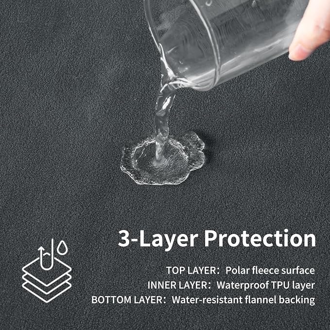 QiyI Waterproof Blanket for Bed Couch Sofa, Small Washable Reversible & - Image 3