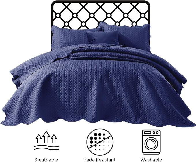 IR Imperial Rooms 8 Pack Quilt King Size Bedding - Image 6