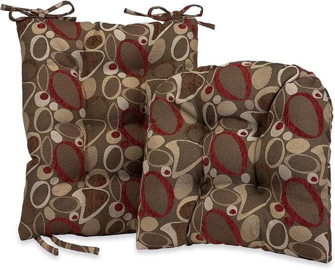 Klear Vu Omega Non-Slip Rocking Chair Cushion, Assembled in USA, Thick Tufted by KlearVUHomeTextiles