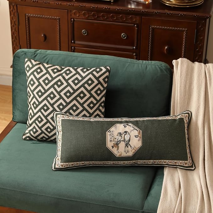ISAENNE Design Linen Classic Vintage Throw Pillow Covers 18"x18", Minimalist - Image 7