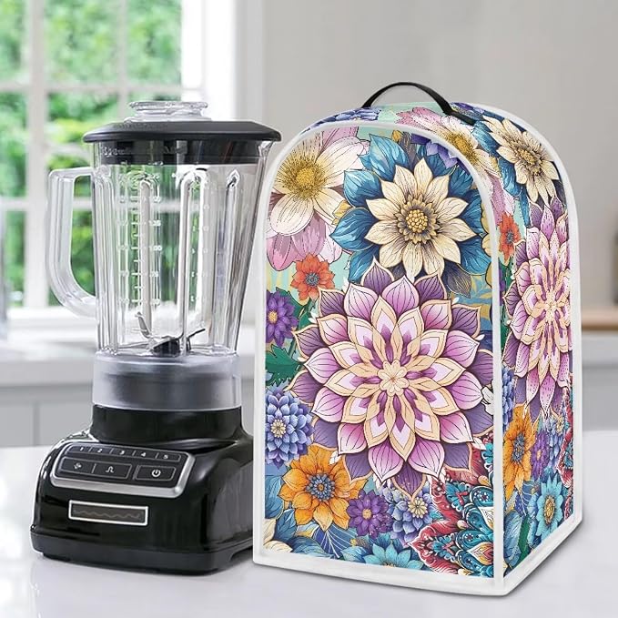 Bohe Flower Pattern Blender Cover Kitchen Blender Dust Covers Food Processor - Image 5