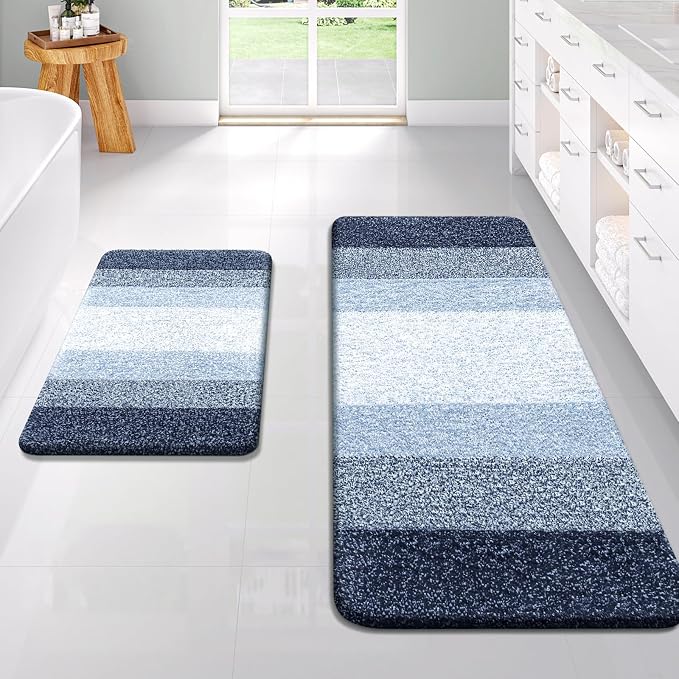 OLANLY Bathroom Runner Rugs 47x24, Extra Soft Absorbent Microfiber Bath Rugs - Image 6